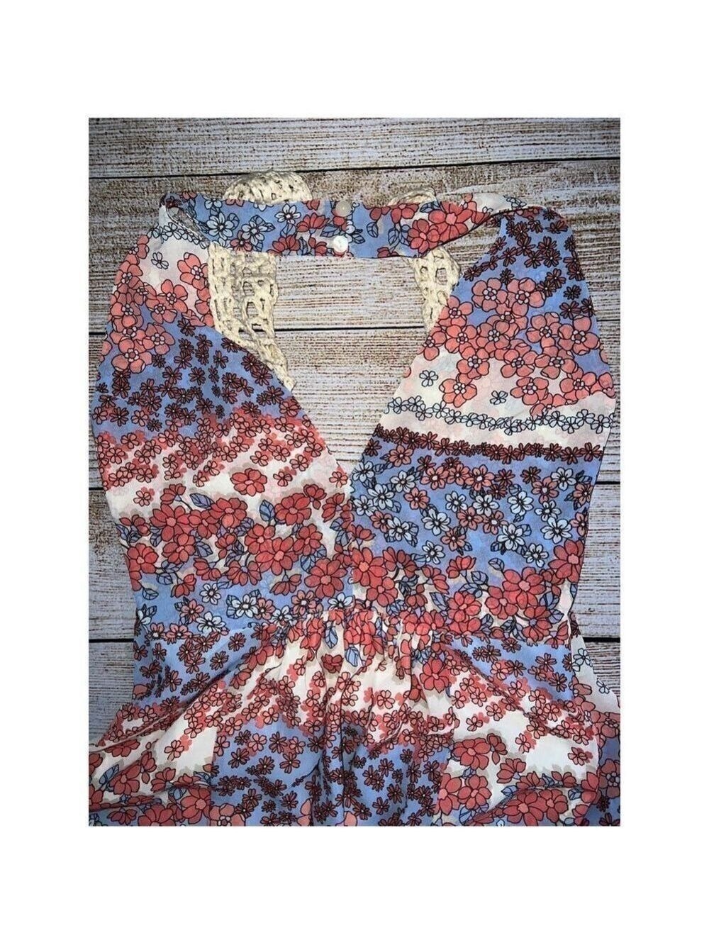 Forever XXI Floral Plunging Maxi Dress (Sm) - Picture 4 of 12